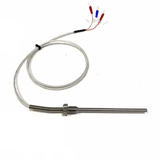 Basic Customization K J PT100 Type 50mm 150mm 100mm 200mm Probe 1m 2m 3m 5m Lead Wire M8 Screw Thread Cable Thermocouple Oven Temperature Sensor