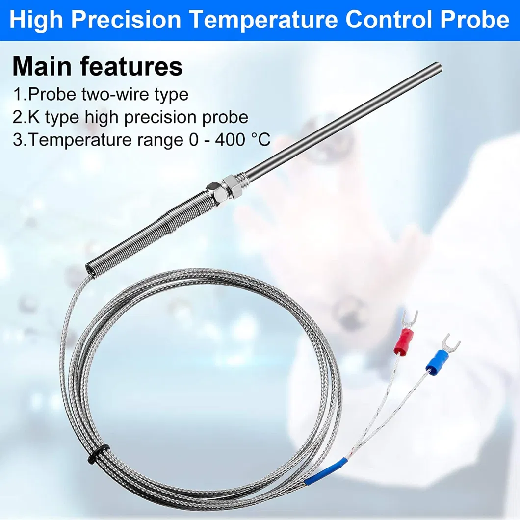 High Quality PT100 PT1000 Rtd Temperature Sensor Thread M8 3 Core 1 Meter Wire Thermocouple Probe